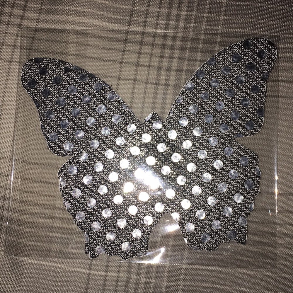 Nipple covers blank and silver butterflies